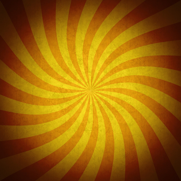 Colorful orange rays grunge vintage background - Фото, изображение