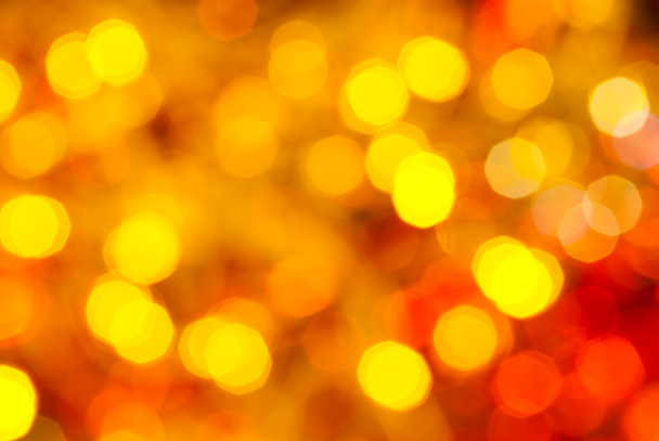 žlutá a červená blikající vánoční osvětlení - Fotografie, Obrázek