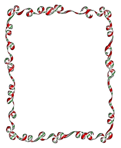 Frame van Kerstmis linten en strikken - Foto, afbeelding