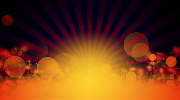 Sonnenstrahlen, abstrakter oranger Hintergrund - Foto, Bild