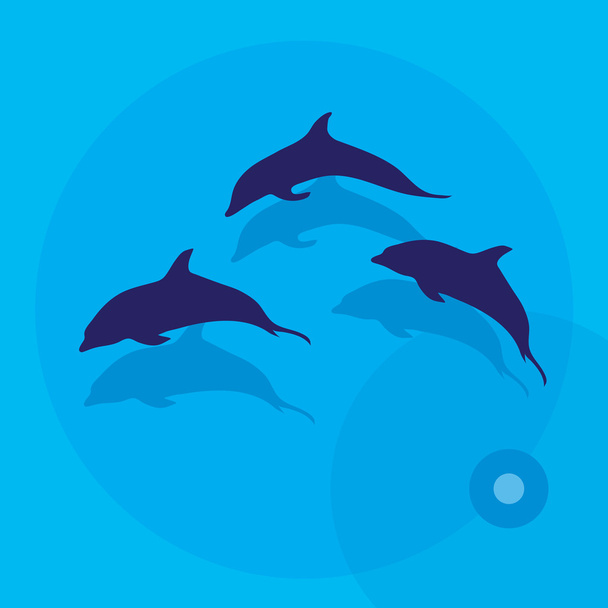 Dolphins. Vector Illustration. - Vector, Image