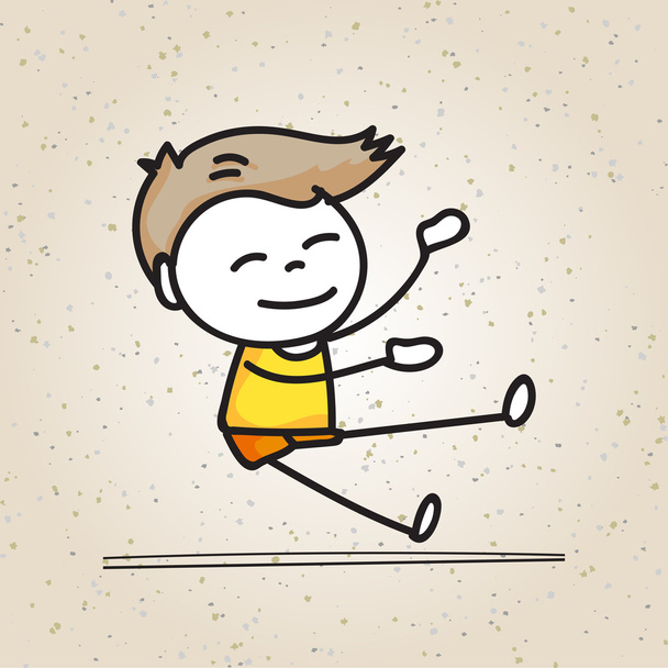 felice ragazzo disegno personaggio dei cartoni animati
 - Vettoriali, immagini