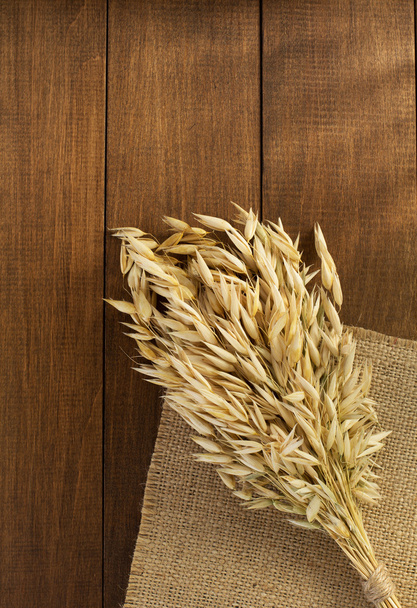 ears of oat on table - Фото, изображение