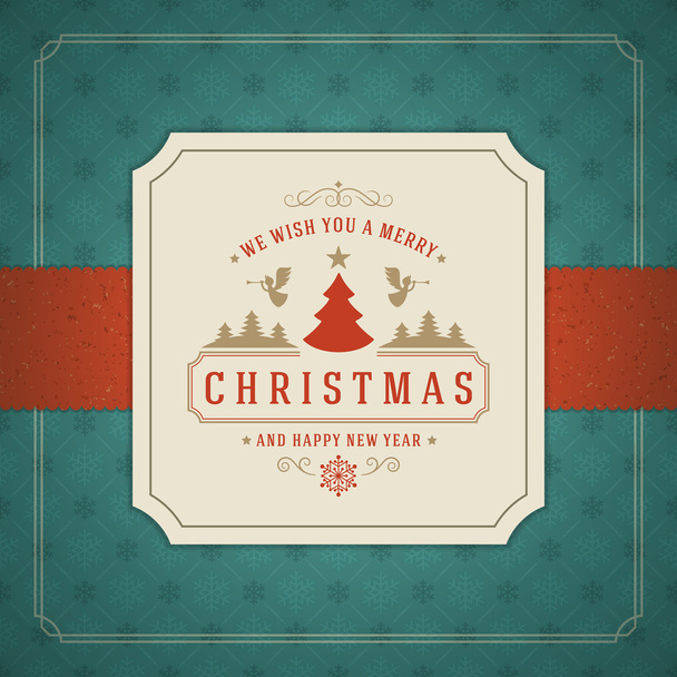 Καλά Χριστούγεννα ευχητήρια κάρτα ή σχεδίαση αφισών - Διάνυσμα, εικόνα