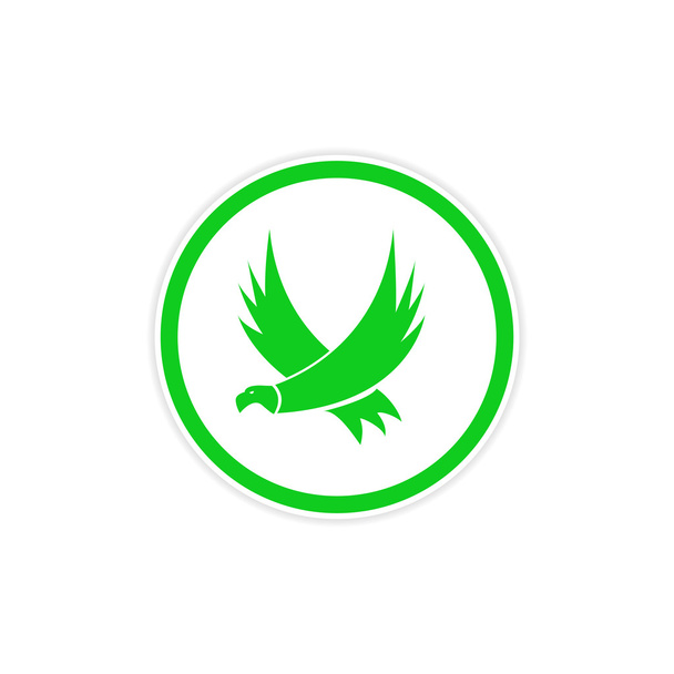 silueta pegatina de un águila
 - Vector, imagen