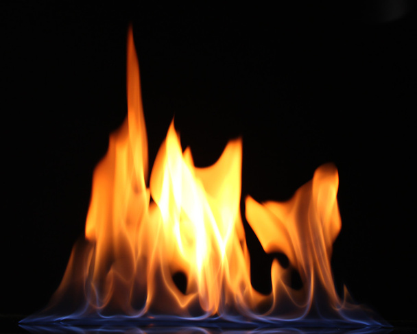 Beautiful fire on a black background - Foto, afbeelding