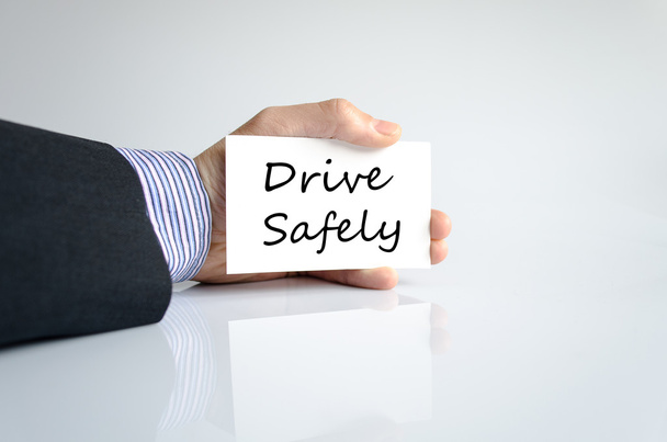 Bezpiecznej jazdy koncepcja tekst - Zdjęcie, obraz