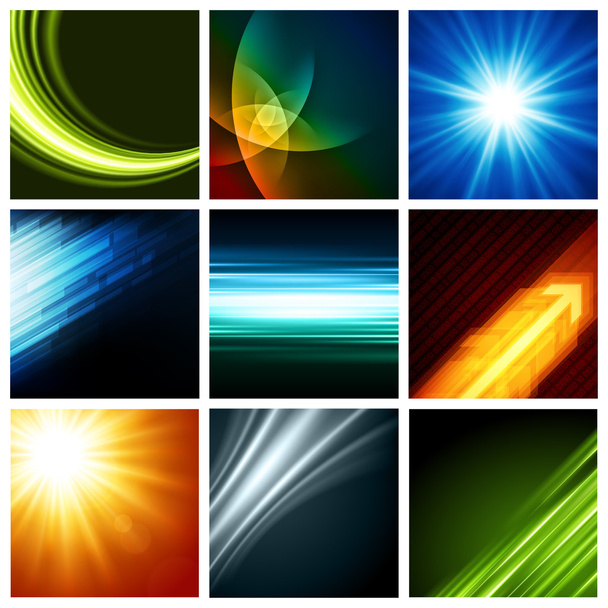 Abstract vector backgrounds collection modern design - ベクター画像