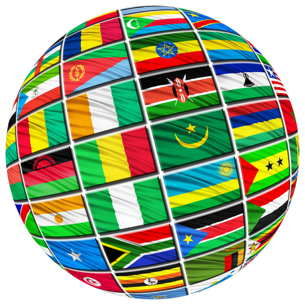 ABC-sorrendben afrikai országok zászlói - Fotó, kép