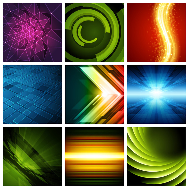 Abstract vector backgrounds collection modern design - Вектор,изображение
