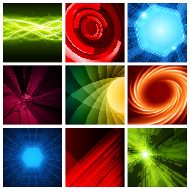 Abstract vector backgrounds collection modern design - ベクター画像