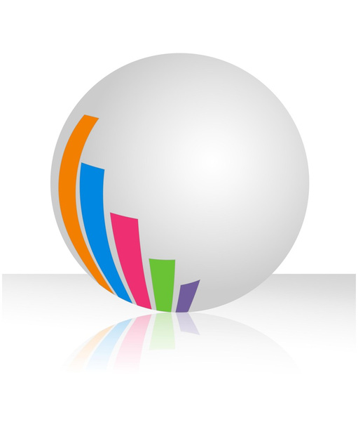 White ball graph - Фото, изображение