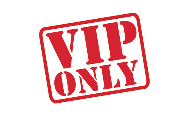 VIP ONLY red Rubber Stamp vector over a white background. - Vector, Image