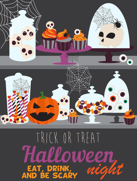 Halloween invitation card - Vector, Image