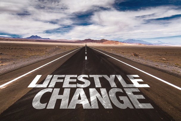 Lifestyle Change written on road - Photo, Image