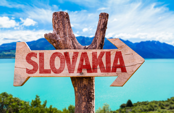 Slovaquie panneau en bois
 - Photo, image