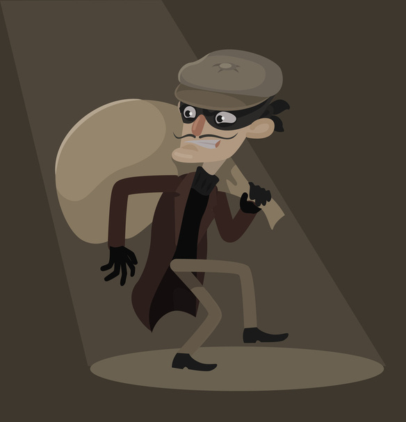 Thief vector flat illustration - Vektor, kép