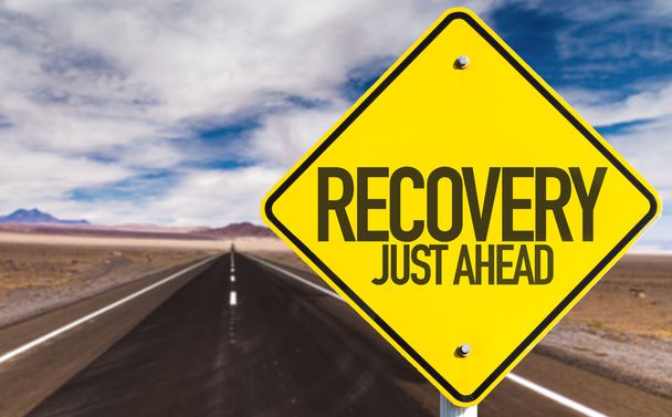 Recovery Just Ahead sign - Photo, Image