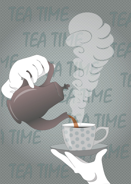 Tea time - Vektori, kuva