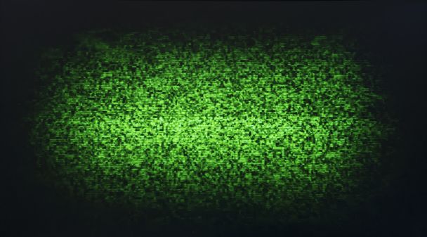 Green interlaced tv static noise - Photo, Image