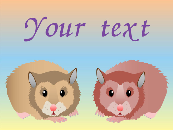 Two amusing hamsters - Vector, Image