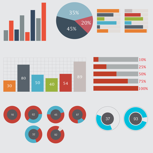 Infographic Elements. business diagrams and graphics - Vektor, Bild