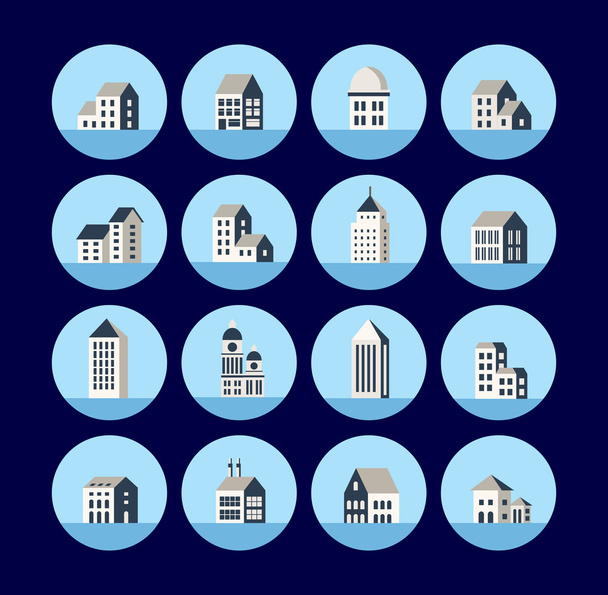 Icons of the building. - Vector, Image