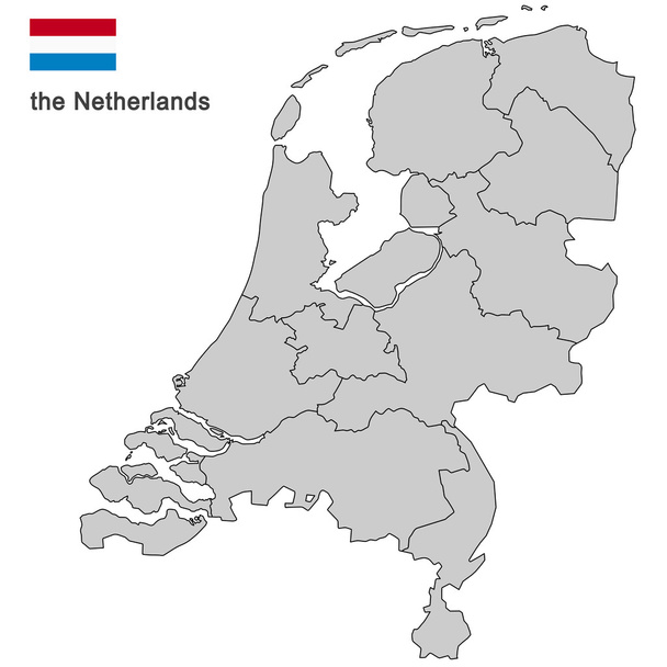země Nizozemsko - Vektor, obrázek