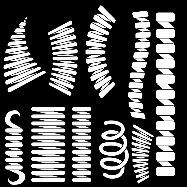 Set of Springs Silhouettes - Vector, Image