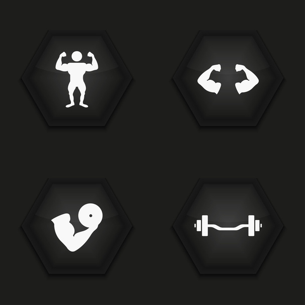 Vector modern sport  icons set - Vector, Image
