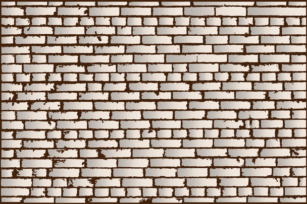 Vector texture of ivory old brick wall. Vector illustration - Wektor, obraz