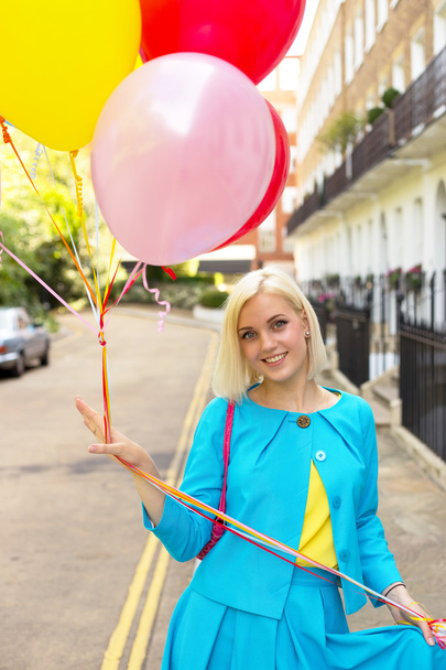 woman with balloons - Foto, Imagen