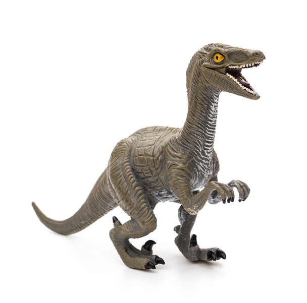 Deinonychus oyuncak beyaz bir arka plan üzerinde - Fotoğraf, Görsel