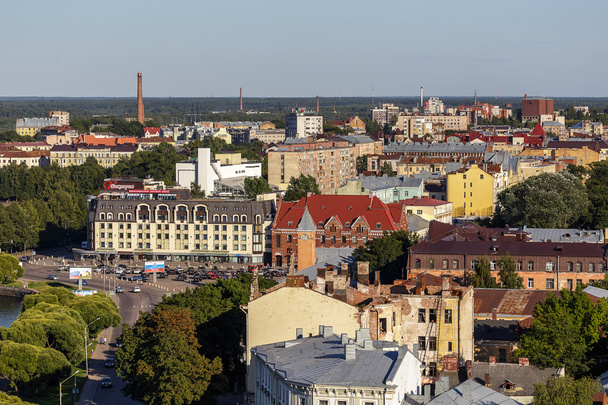 Vyborg from height, Vyborsky ba, Big Bay kvosh. Urban architecture - Fotoğraf, Görsel