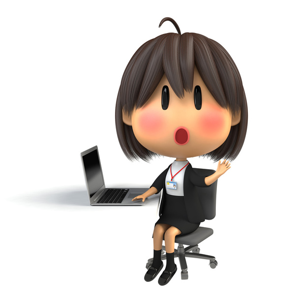 Personnel féminin à rougir dans le fonctionnement de l'ordinateur personnel
 - Photo, image