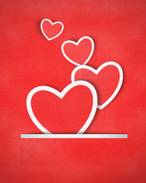 Heart paper background - Фото, зображення