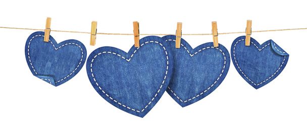 jean hearts on rope - Foto, immagini