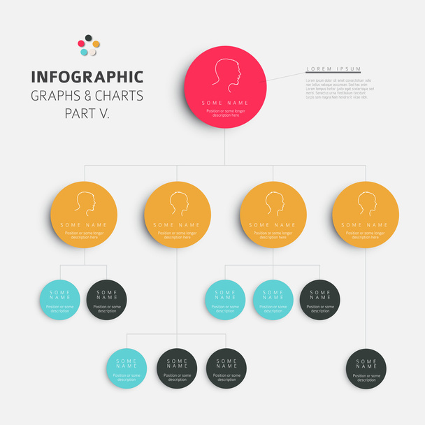 design infographics hierarchy diagram - Vektör, Görsel