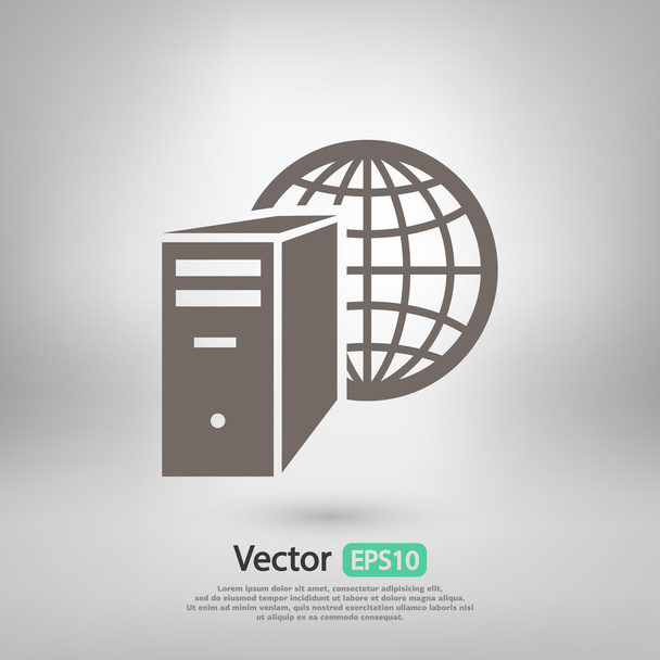 Computer server icon - Vektor, kép