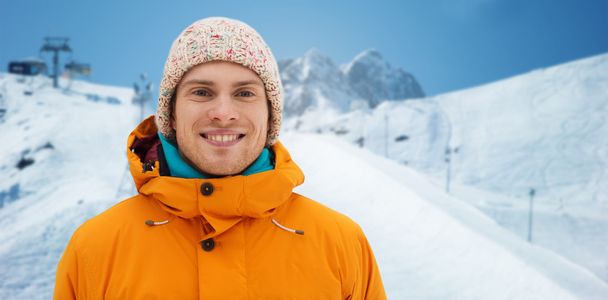 happy young man in winter clothes outdoors - Foto, immagini