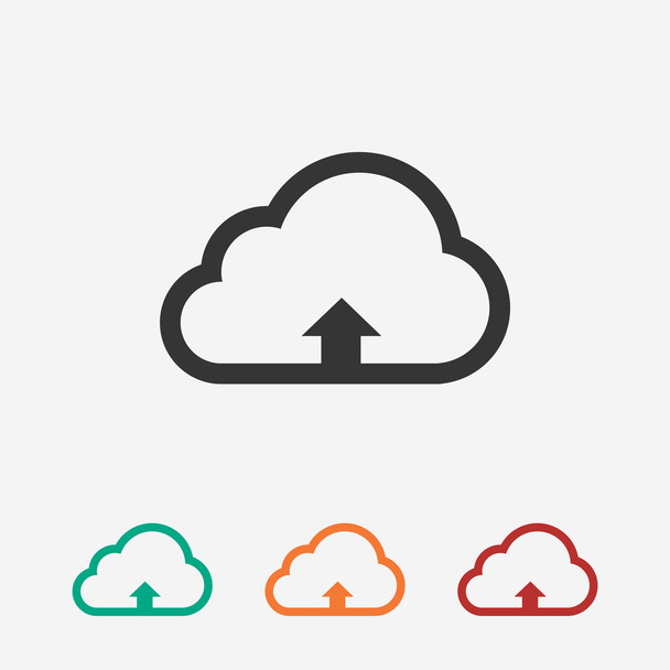 Cloud upload icon - Wektor, obraz