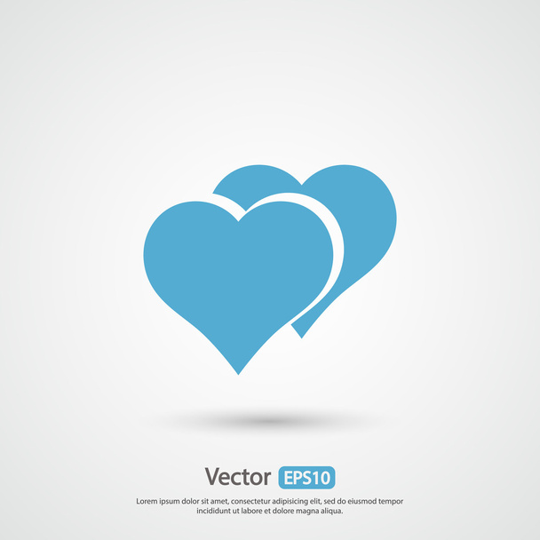 Hearts icon, flat design - Вектор,изображение