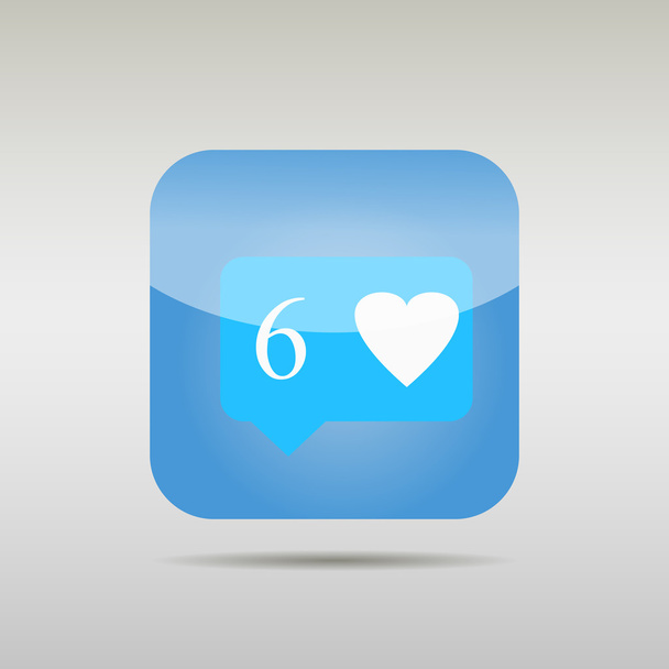 button - Like Counter Notification Icon - Vector, Image