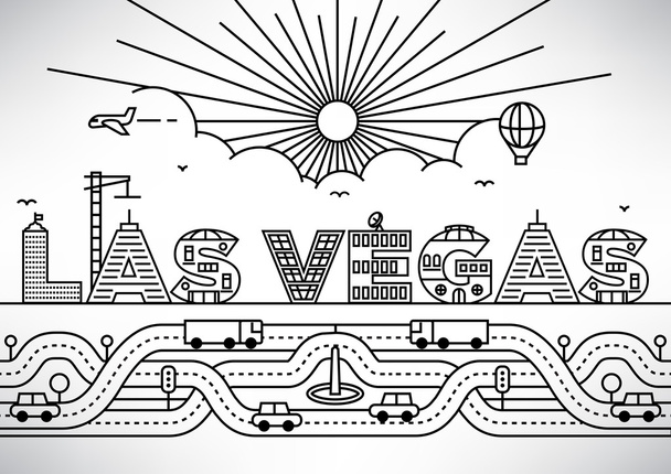Las Vegas város tipográfia tervezése - Vektor, kép