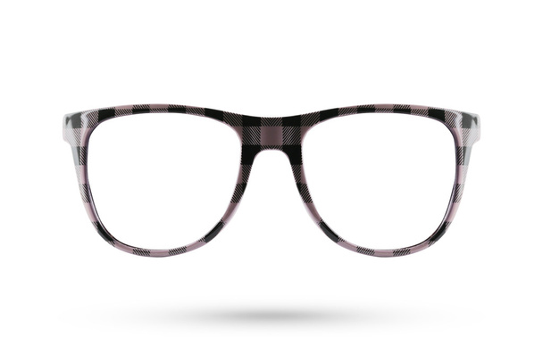 Fashion bril tussenruimte stijl kunststof-framed geïsoleerd op whit - Foto, afbeelding