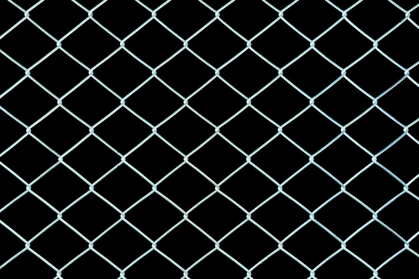 Steel mesh rusty isolated on black background. - Photo, Image