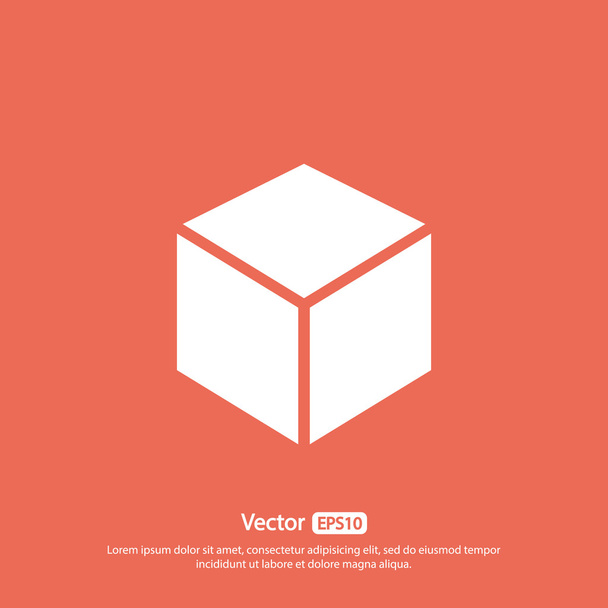 3d cube logo design icon - ベクター画像