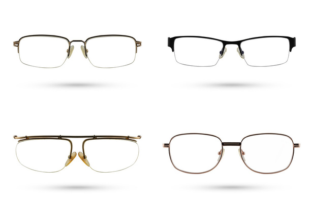 Clásicas colecciones de gafas de estilo Fashion aisladas en blanco b
 - Foto, Imagen