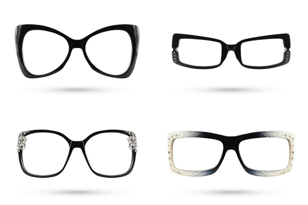 Fashion glasses interspace style plastic-framed collections isol - Photo, Image
