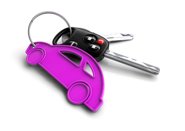 Ключи от автомобиля с розовым значком пассажира в качестве брелка
. - Фото, изображение